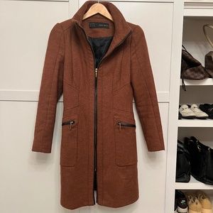Zara zipper front coat